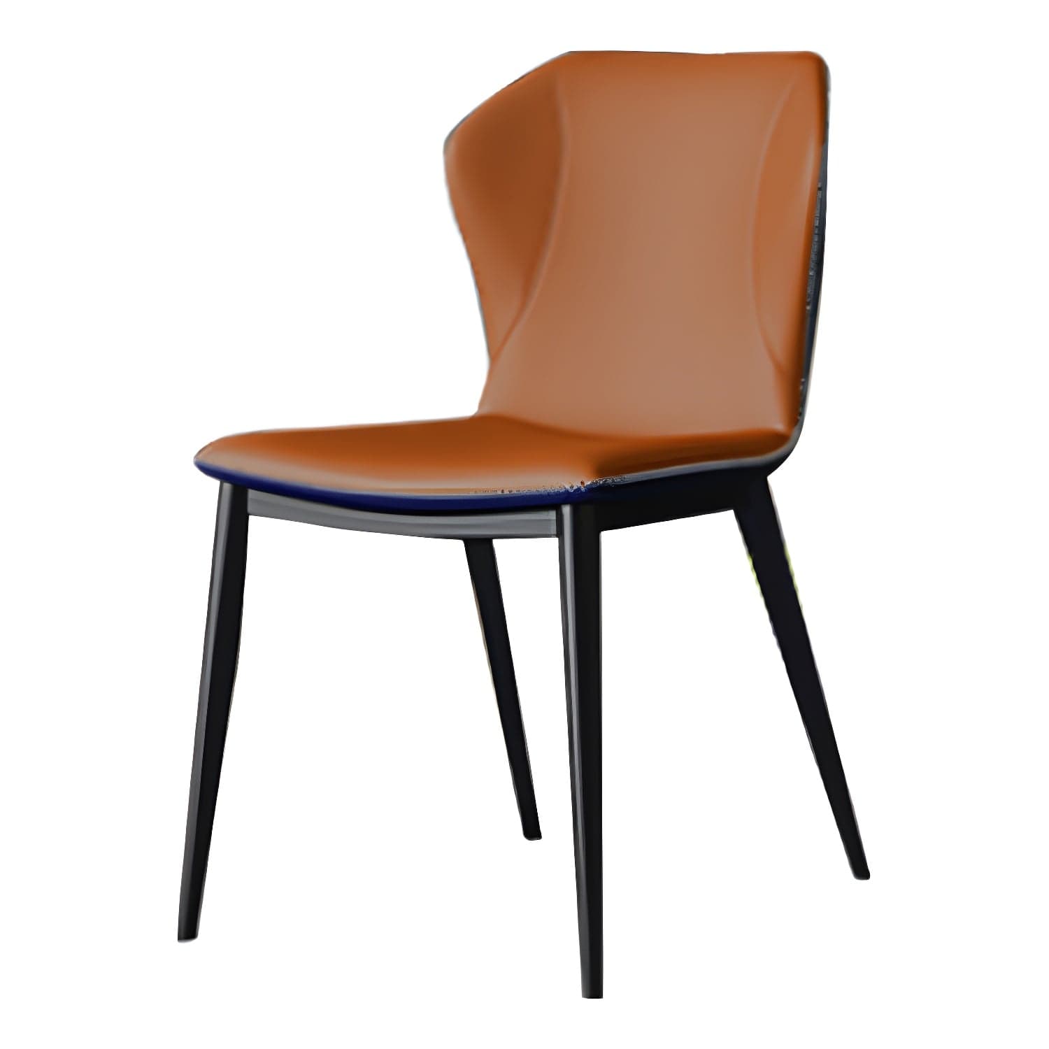 Modern Leather Home Side Chair Wingback Matte Finish Dining Chair thumbnail 1