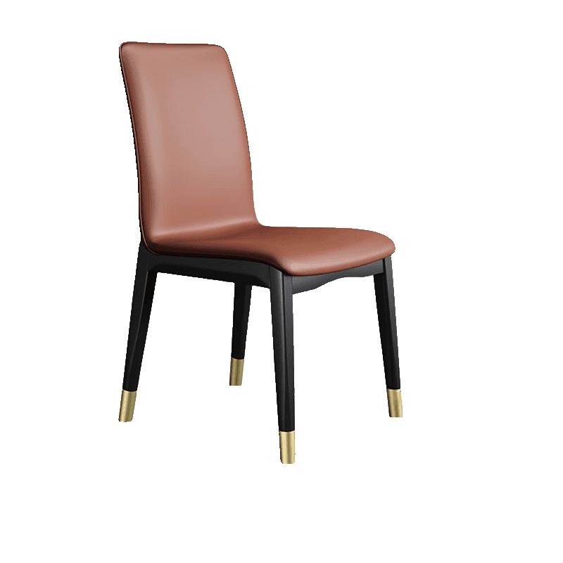 Modern Simple Style Armless Chair with Parsons Chair Back, Upholstered in Timber Legs thumbnail 1