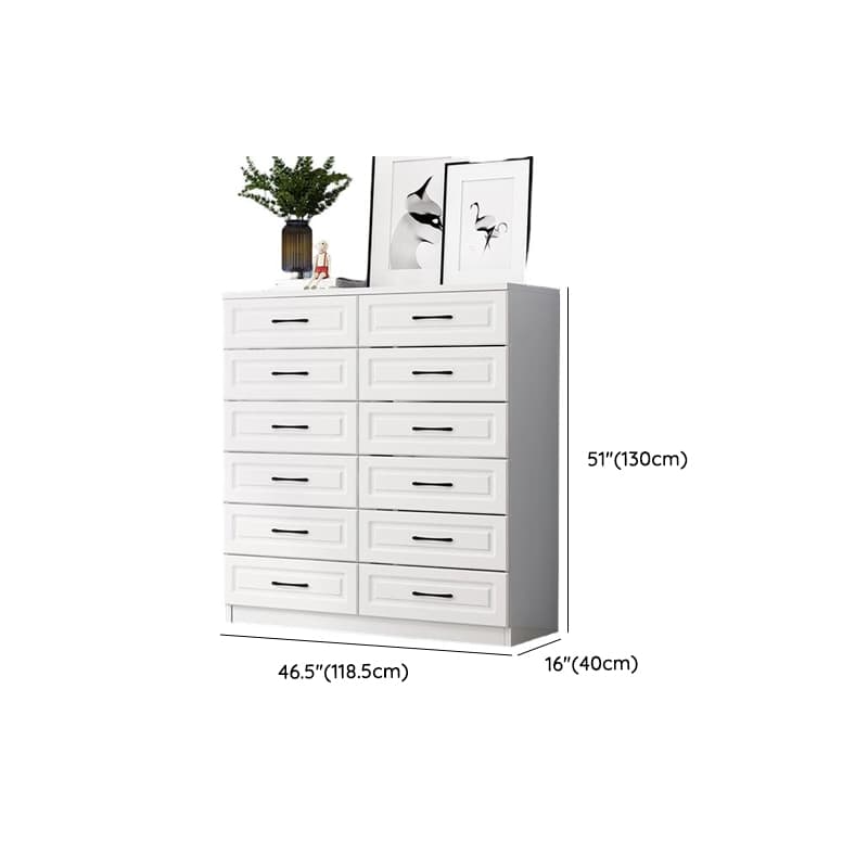 Simple Vertical/Horizontal Chalk Bachelor Chest in Wood with 3 Drawers/5 Drawers/6 Drawers thumbnail 28