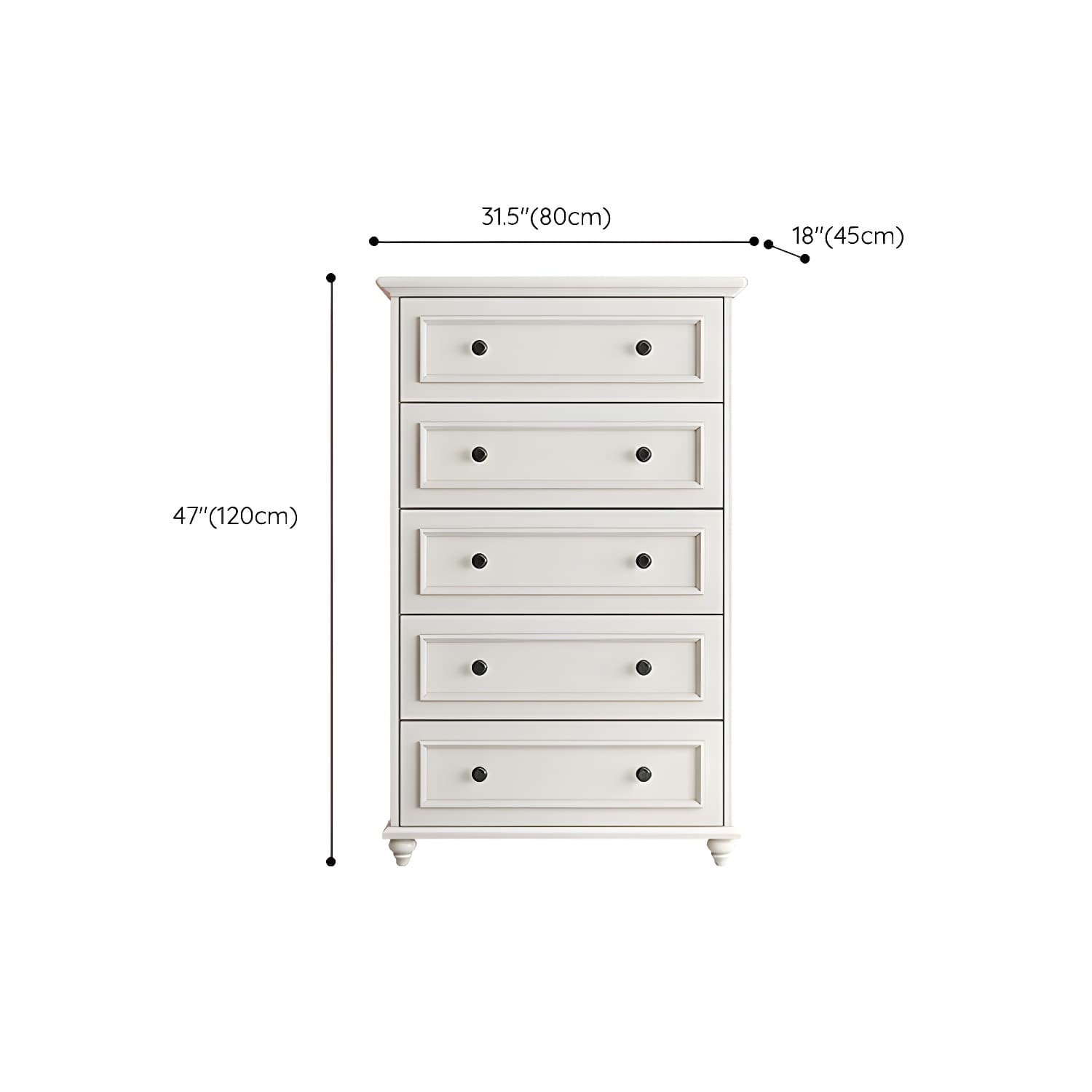 Solid Wood and Soft-Close Drawers Modern Chest with Wood Top thumbnail 17
