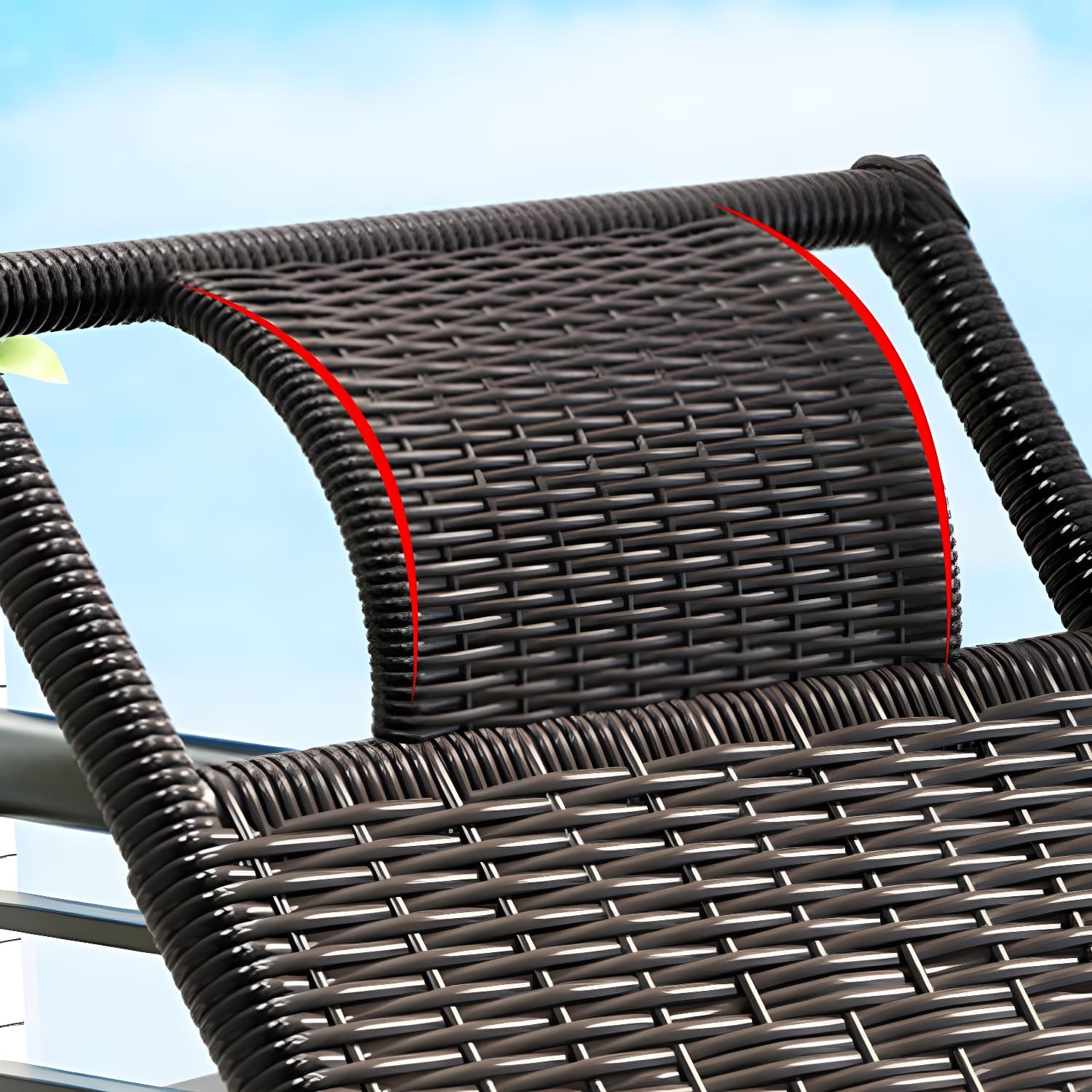 Modern Spindle Rattan Rocking Chair Metal Frame Wheel Handrail Design Rocker Chair thumbnail 14