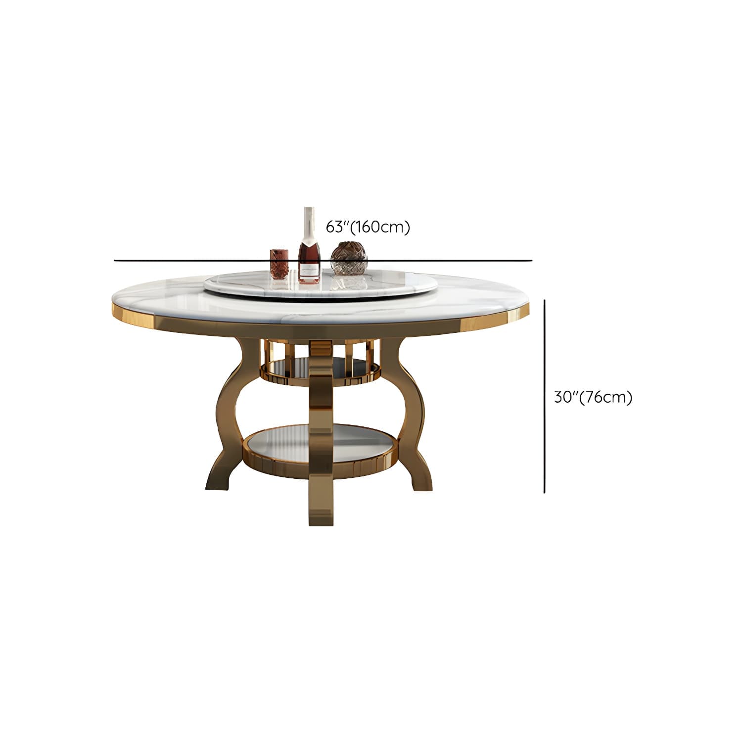 Kitchen 1/7/9/11 Pcs Dining Set with Round Dinette Table and Leather Chairs thumbnail 16