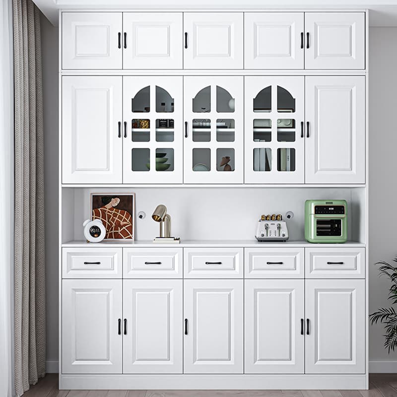 Wood Contemporary Storage Cabinet Buffet Sideboard with Drawers for Home Use thumbnail 3
