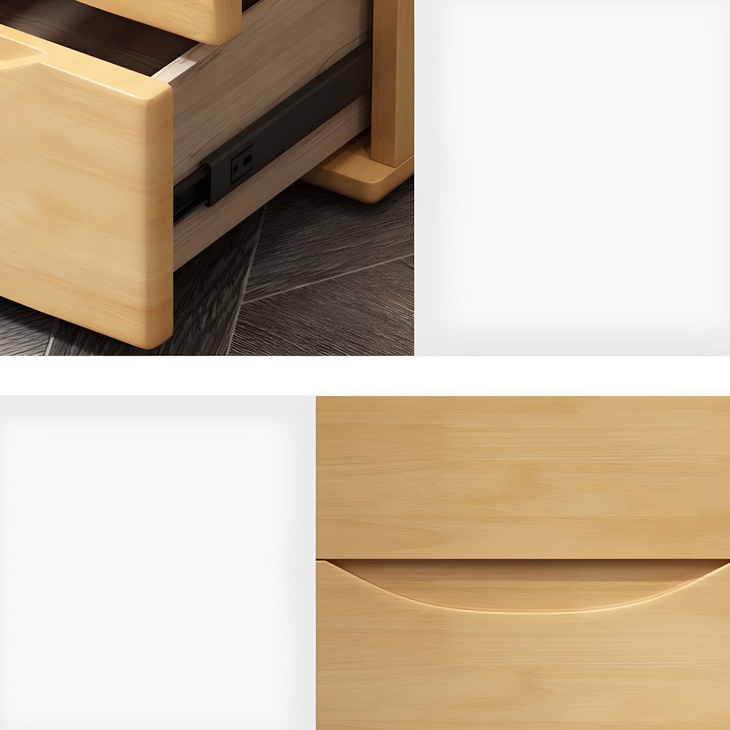 3 Drawers Contemporary Accent Table Nightstand Antique Finish Nightstand thumbnail 11