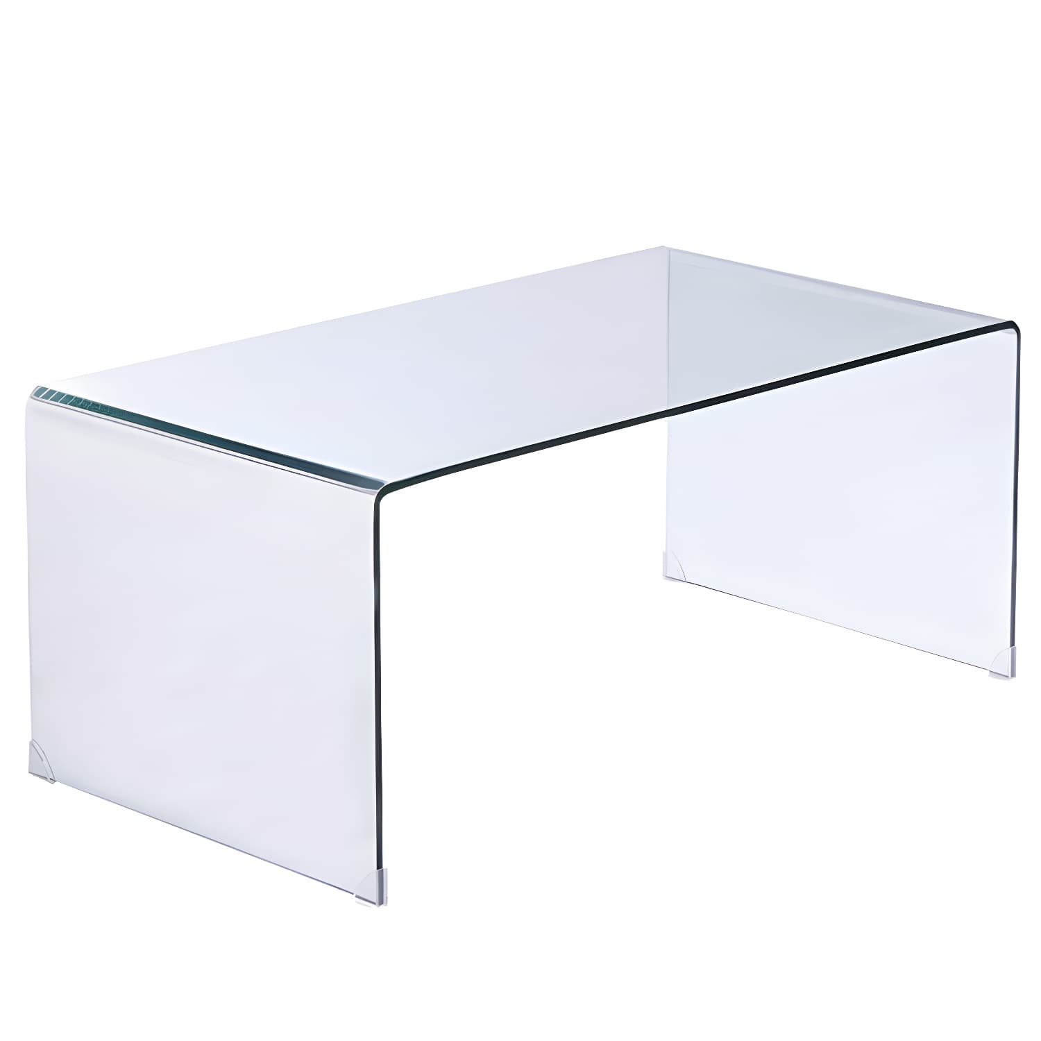 Modern Rectangle Coffee Table Acrylic Cocktail Table for Living Room thumbnail 5