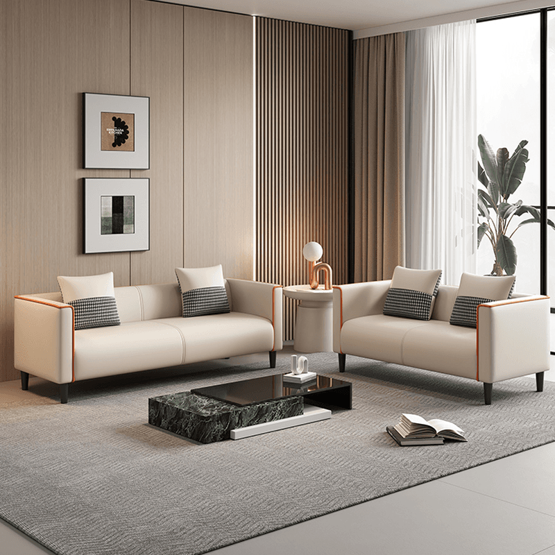Versatile Standard Sofa/Loveseat/Single Sofa in Synthetic Leather with Grey/Dark Blue/Light Green Upholstery and Arm thumbnail 9