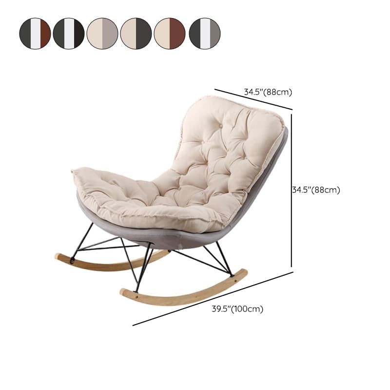 Modish Upholstered Rocking Accent Chair thumbnail 15