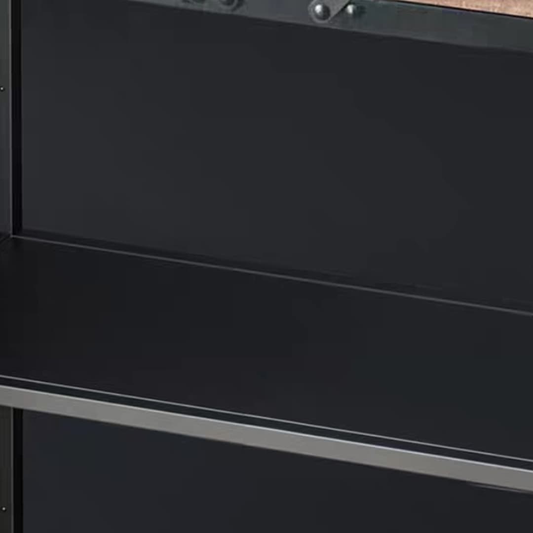 29.5" Tall Metal Accent Cabinet Industrial 2 - Door Chest with Wood Top thumbnail 8