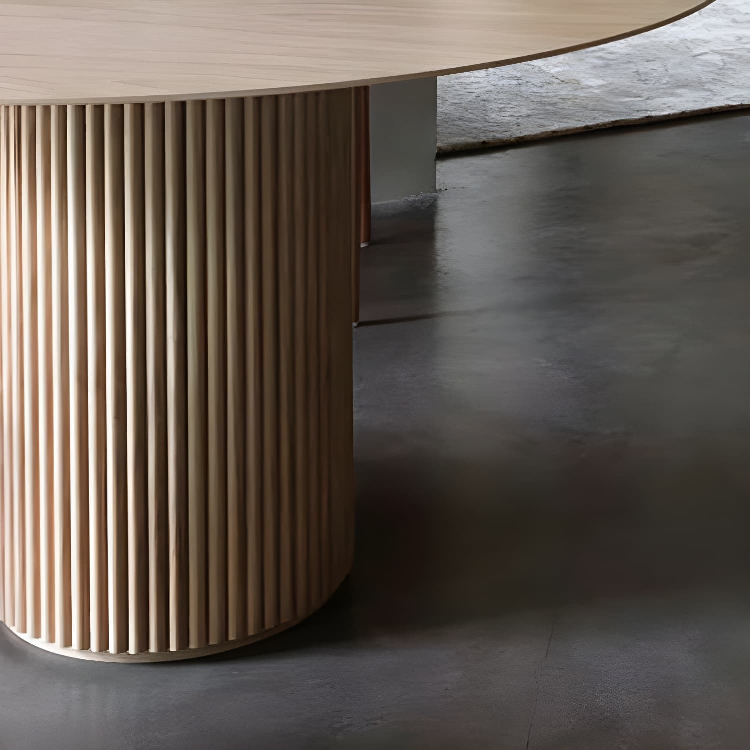 Modern Round Wood Dining Table Home Kitchen Dinner Pedestal Dining Table thumbnail 12