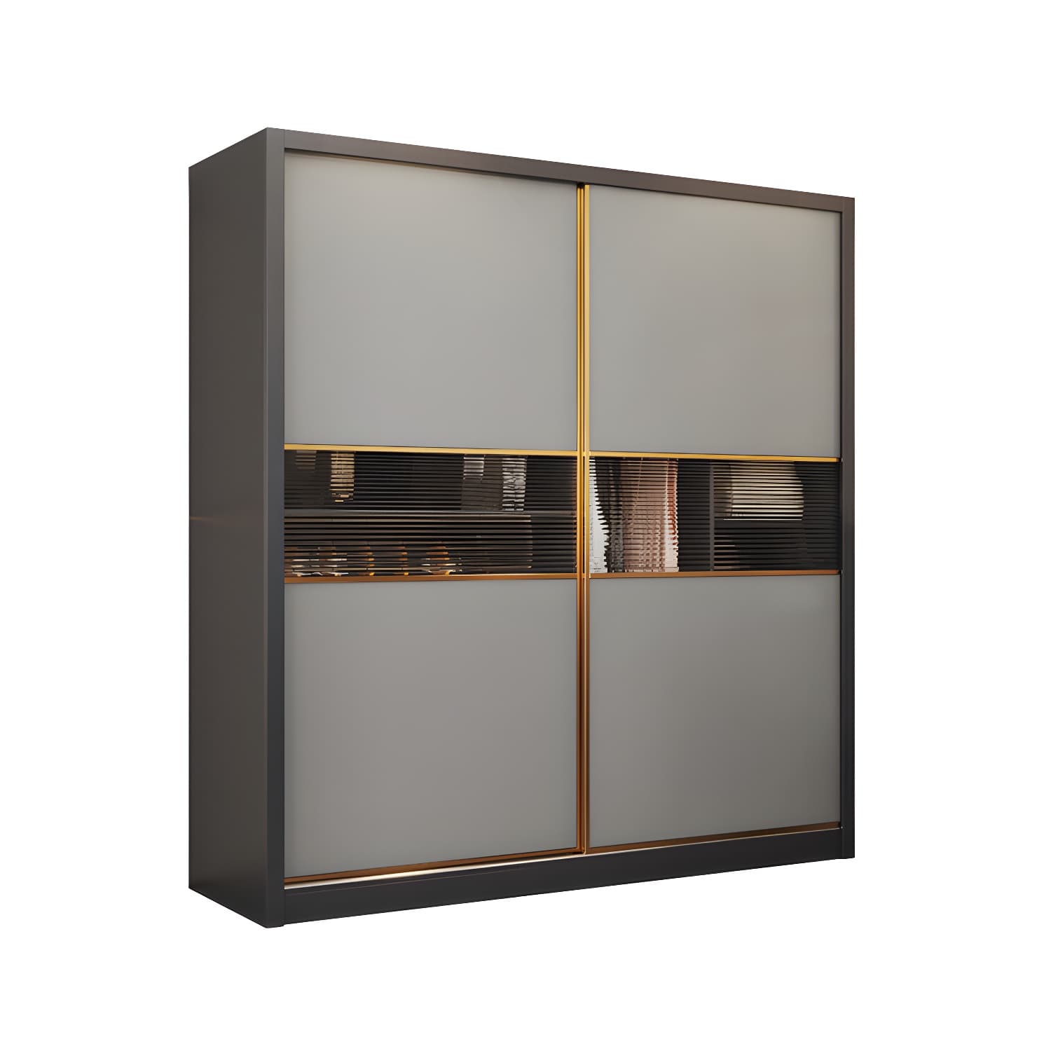 Modern Wood Freestanding Wardrobe Soft Close Drawer and Doors Wardrobe thumbnail 5