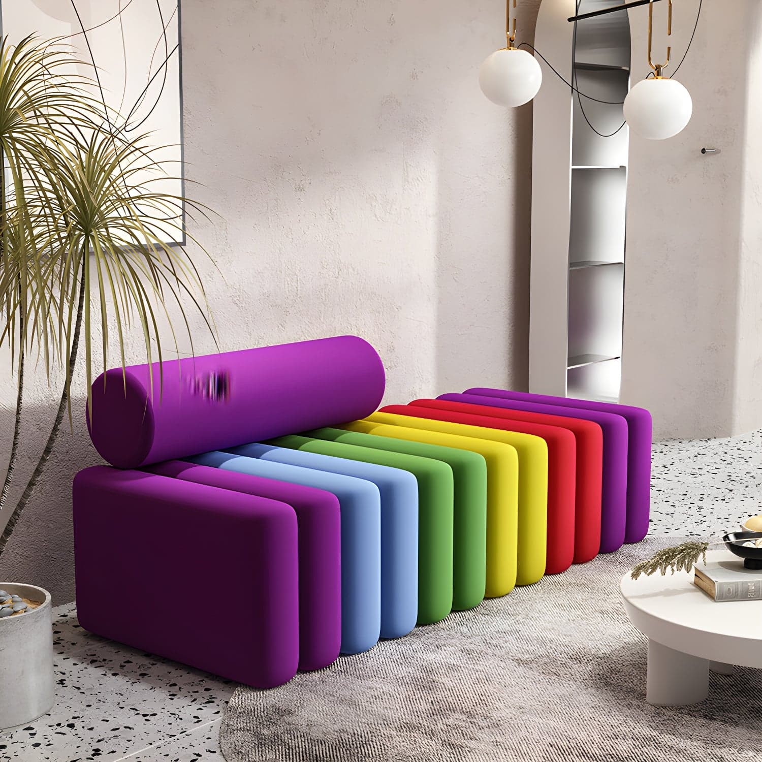 Velvet Contemporary Standard Sofa Armless Sofa for Living Room, Apartment thumbnail 6