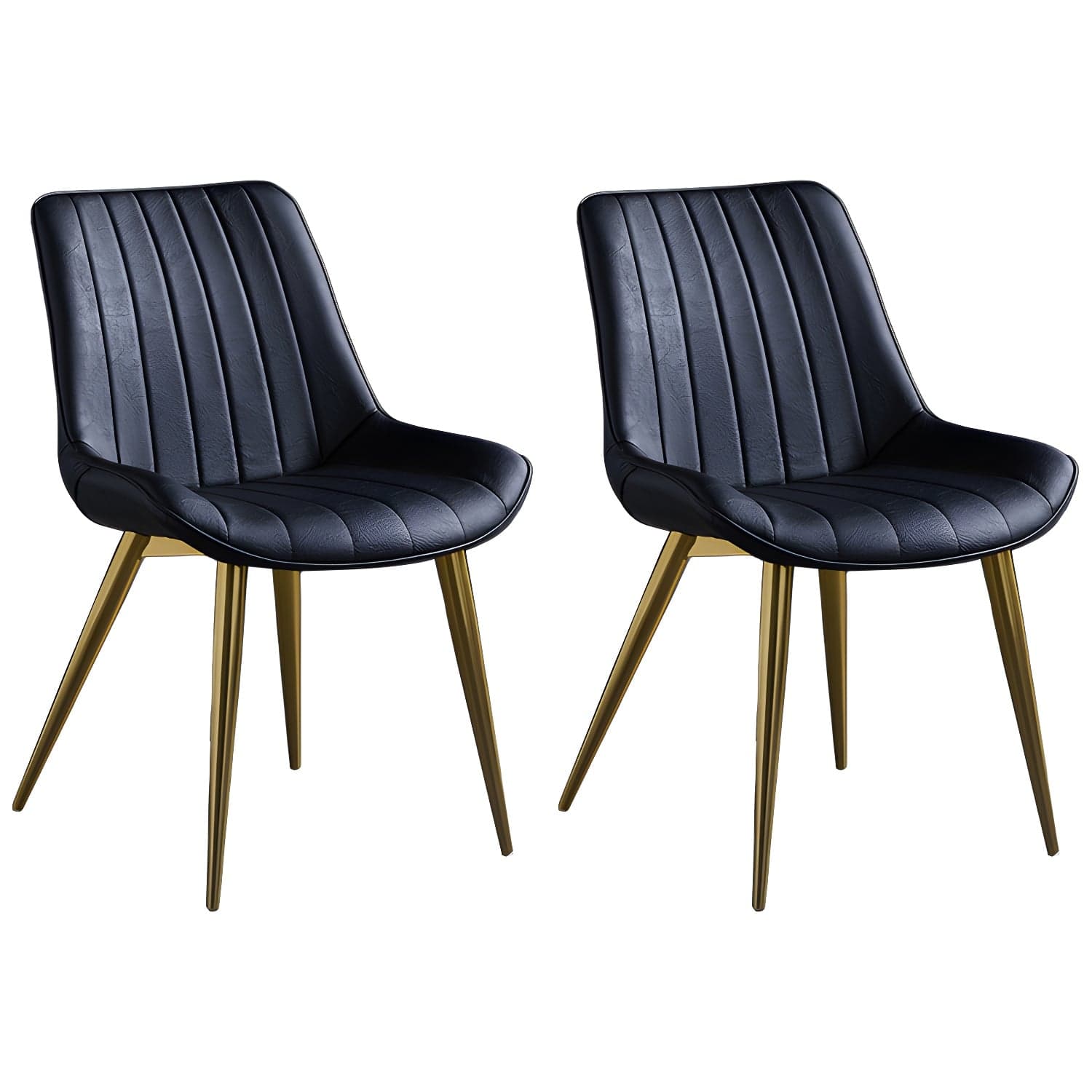 Scandinavian Leather Restaurant Side Chair Matte Finish Parsons Dining Chair