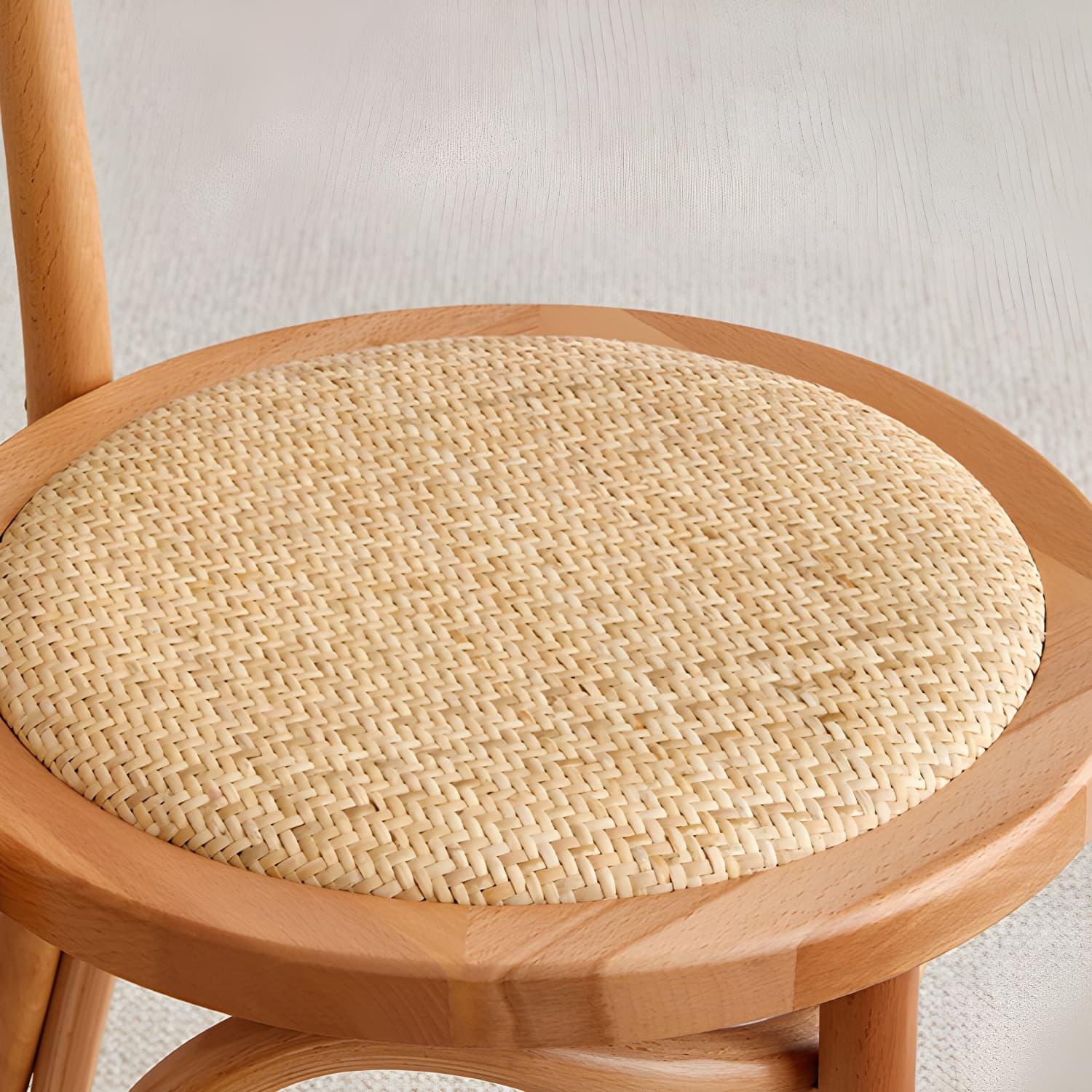 Modern Open Back Side Chair with Beech Wood Legs for Kitchen & Dining - Non-Upholstered thumbnail 21