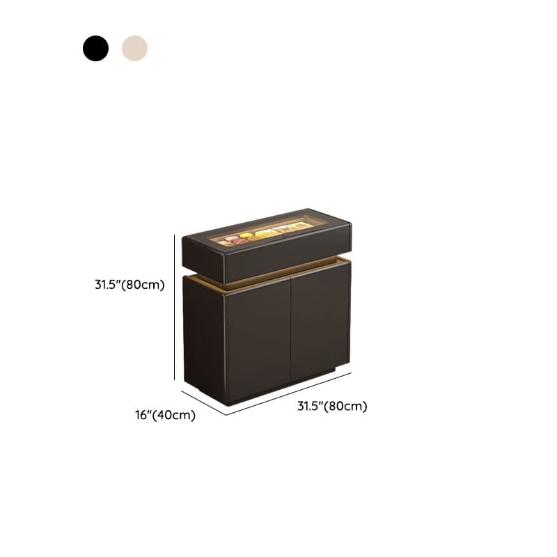 Elegant Sideboard with 8/12 Drawers, Glass Countertop, and Illuminating Lighting thumbnail 13