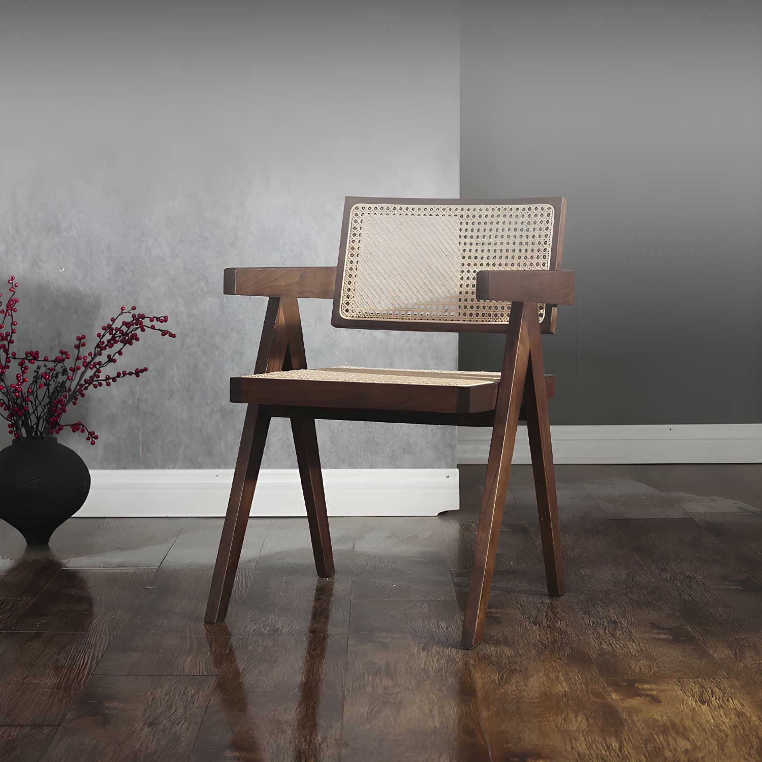 Contemporary Dining Room King Louis Back Solid Wood Dining Chair thumbnail 6