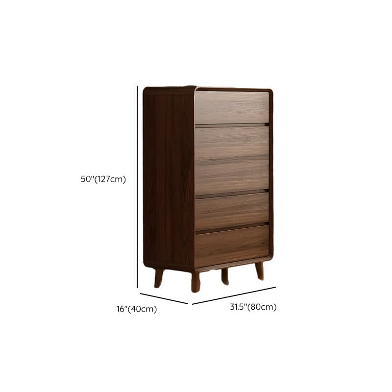 Cocoa Retro Rubberwood Semainier for Sleeping Quarters with 6 Drawers Horizontal thumbnail 15