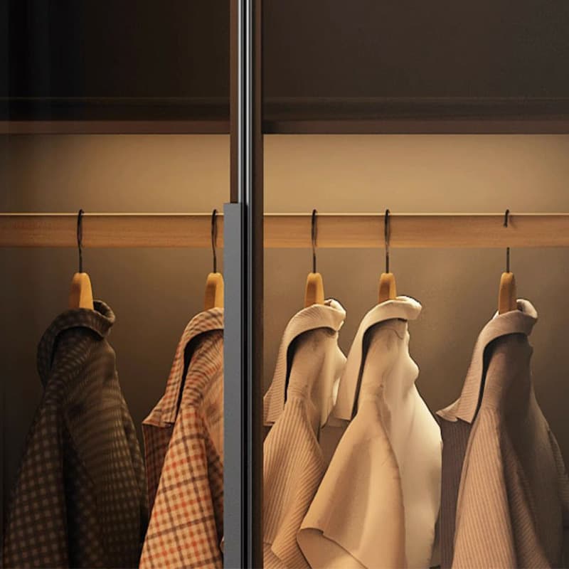 Trendy Charcoal Interior Shelves with Soft Close Drawer and Soft Close Door Timber Cabinet Armoire thumbnail 6