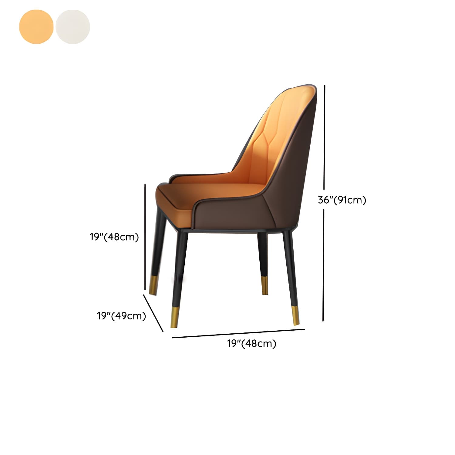 Modern 5/7-Piece Dining Set with Upholstered Chairs in Beige and Slate Table Top thumbnail 11