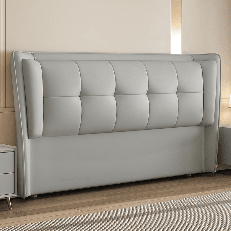 Trendy Panel Headboard with No Distressing, Piled Tufted Rectangle Design for King/Full Bed, Featuring Sponge Upholstery and Standard Height thumbnail 3