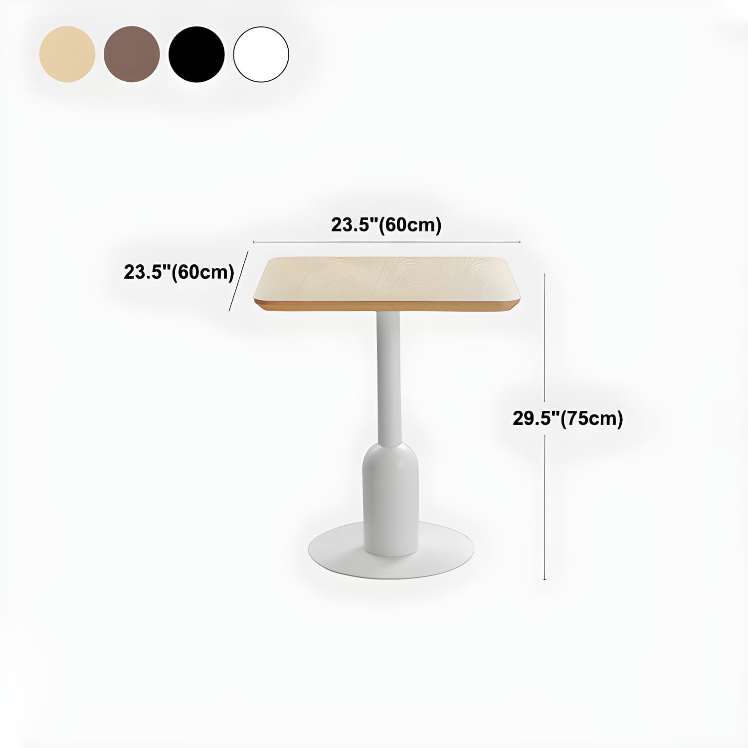 Industrial Style Dining Site Table MDF Dining Room Furniture with Pedestal Base thumbnail 16