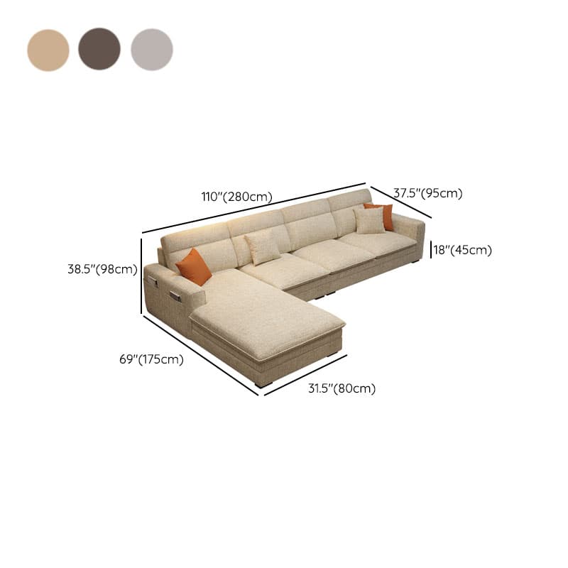 L-Shape/Straight Natural Wood Sofa Chaise/Sofa Couch with Concealed Support thumbnail 16