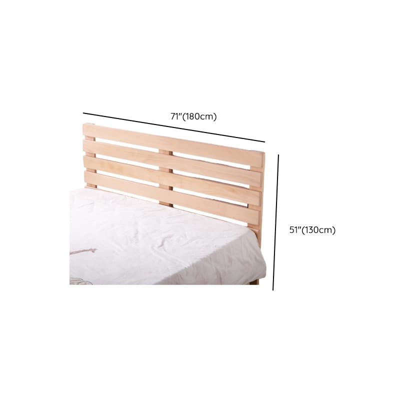 Scandinavian No Distressing Standard（36-55“） King(76"W x 80"L)/Queen(60"W x 80"L)/Full(54"W x 75"L) Beech Wood Panel/Slat Headboard, Solid Wood thumbnail 16