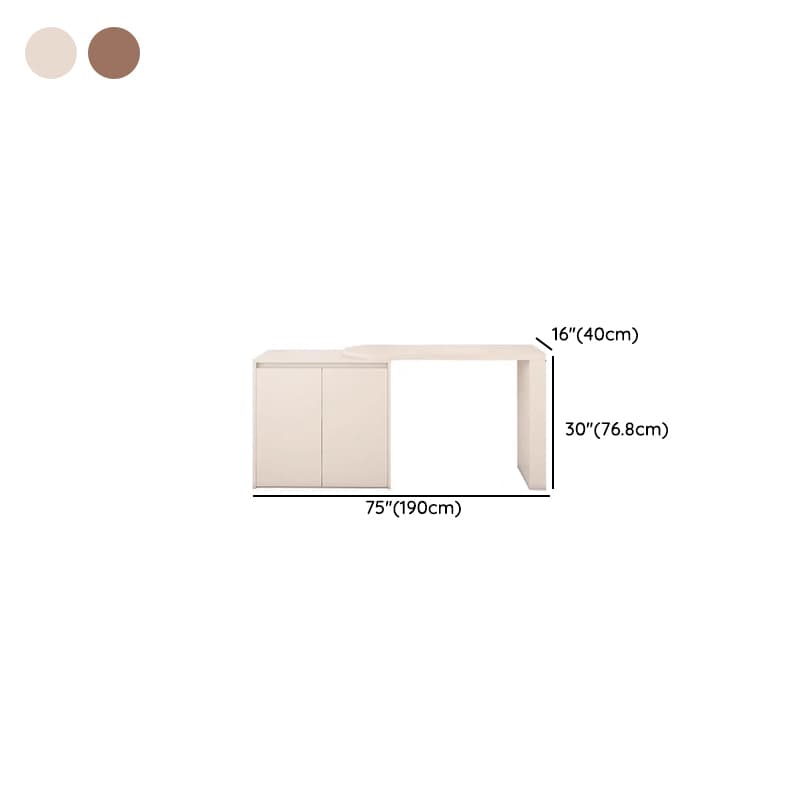 Modish Engineered Wood Large Makeup Vanity with 3 Drawers thumbnail 8