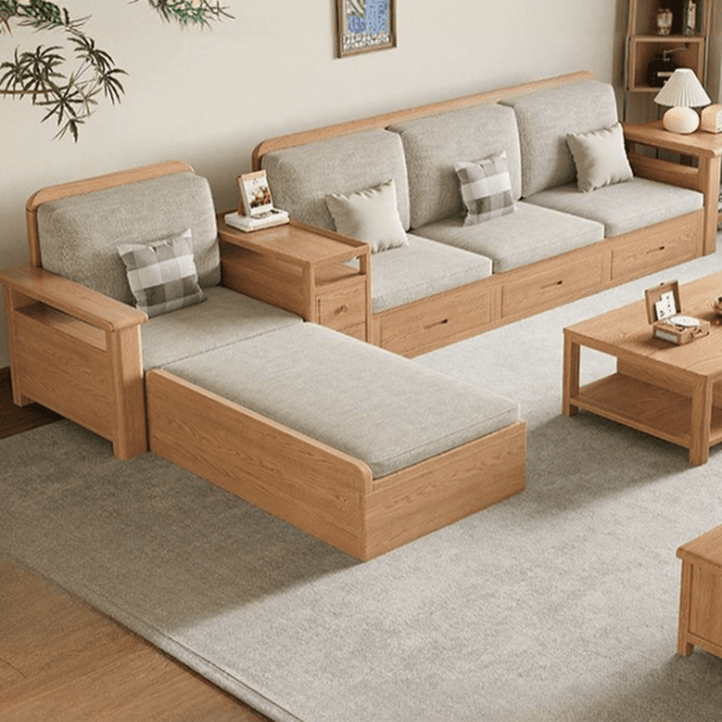Versatile Straight/L-Shape Sofa/Sofa Recliner in Cotton for 5/Seats 2/1-seater with Drawer Storage and Horizontal/Left Orientation thumbnail 2