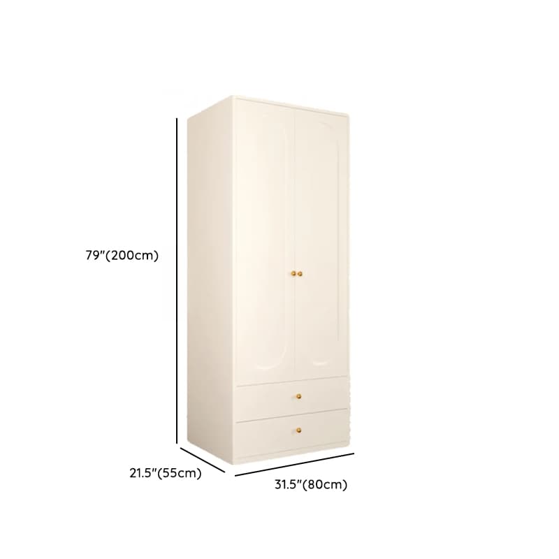 Chalk Casual Unattached Wardrobe with Adaptable Shelf, Soft Close Door, Hanging Rod, and Articulated Mechanism thumbnail 13