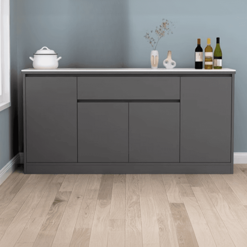 Buffet Table/Server with 1 Drawer, Drawers Storage, Sintered Stone Countertop, Adjustable Shelving, and 4 Doors/3 Doors/2 Doors Tabletop thumbnail 4