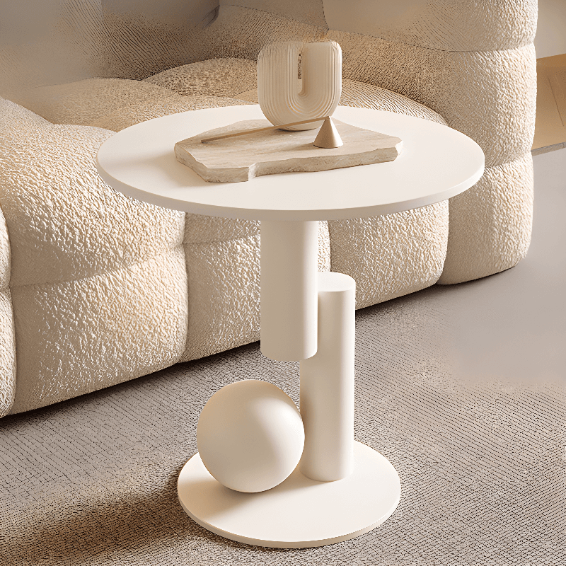 White/Midnight Black Scratch-proofed Oval Sintered Stone Board Game Coffee Table with Abstract Base and 1 Drawer for Living Room thumbnail 6