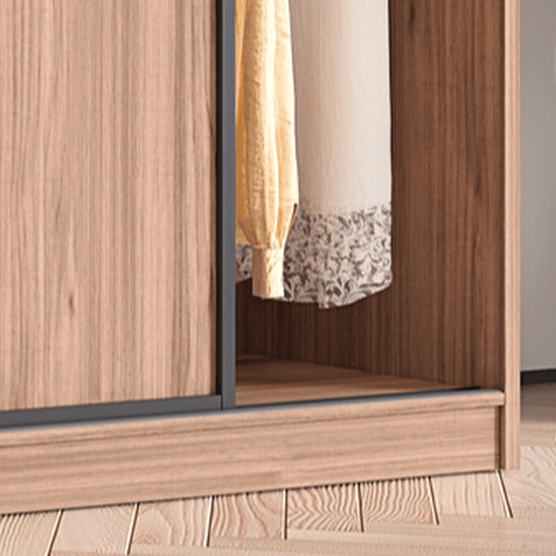 Modern Simple Style Sand Manufactured Wood Self-supporting Wardrobe with Soft Close Drawer, Interior Shelves & Soft Close Door thumbnail 4