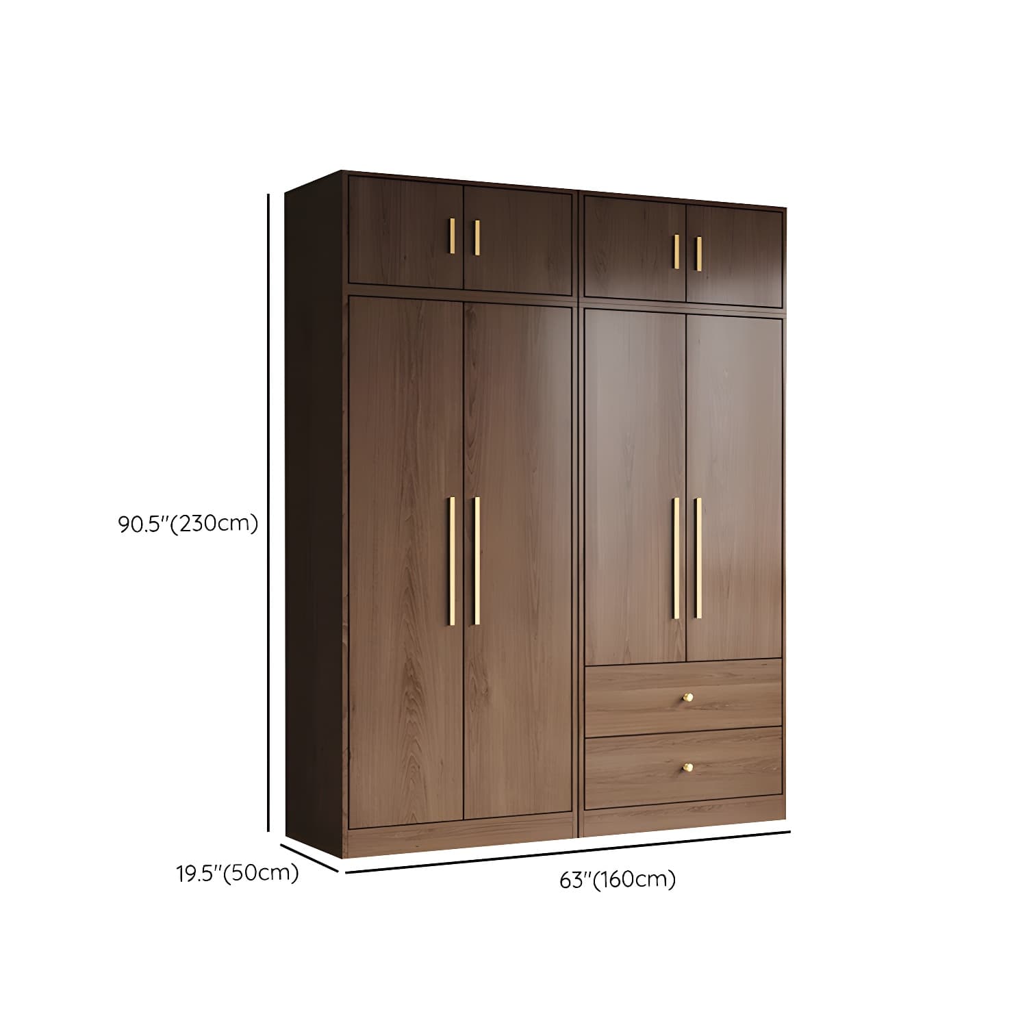 Wood Grain Design Armoires & Wardrobes with Soft Close Door and Storage Space thumbnail 31