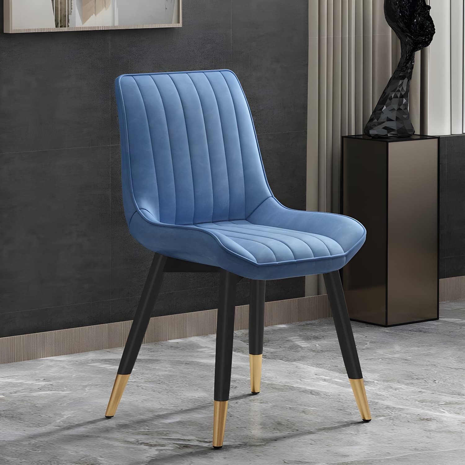 Glam Faux Leather Dining Chair Parsons Chair in Matte Finish for Home thumbnail 10