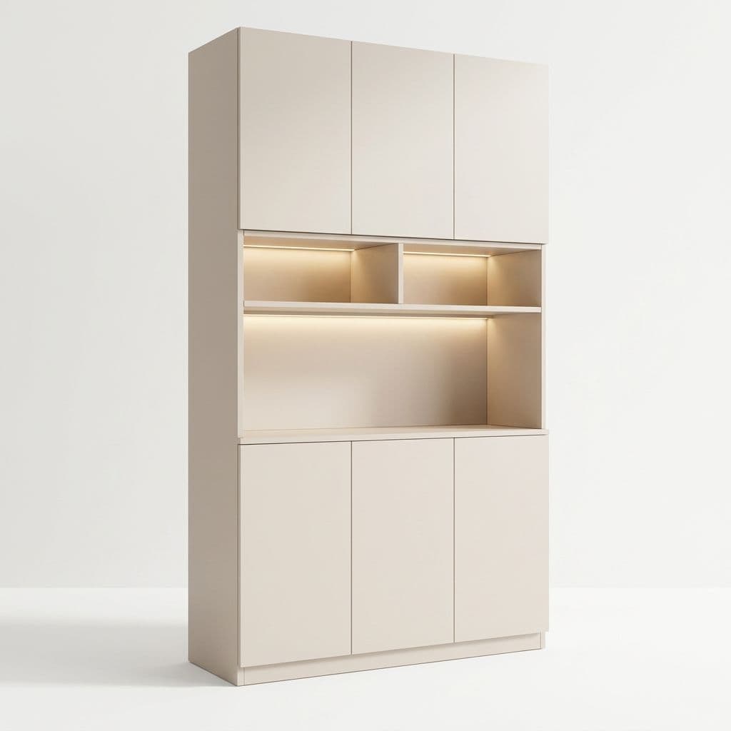Trendy Sideboard with 3 Drawers, Cupboard, Wide/Standard/Narrow Sizes, 2/1 Shelves, Cabinets, and Glass-panel Door thumbnail 48
