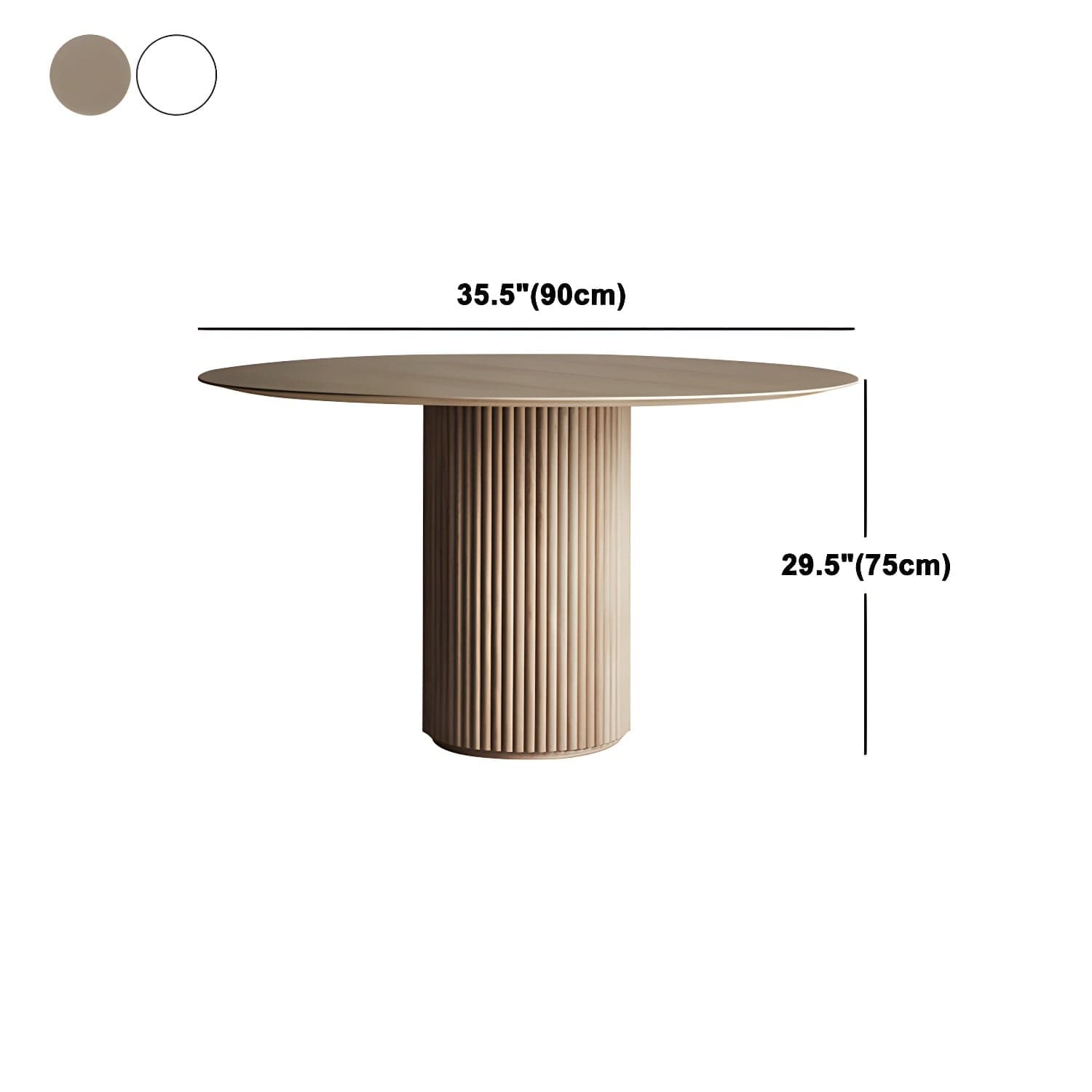 Round Pedestal Casual Table Simplicity Style Dining Room Home Furniture thumbnail 11
