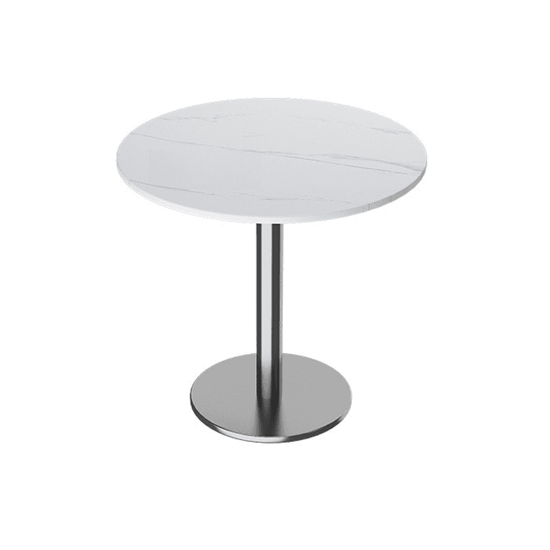 Trendy/Art Deco White Sintered Stone Dining Table, Fixed Mechanism, Seats 2, Scratch-immune thumbnail 11