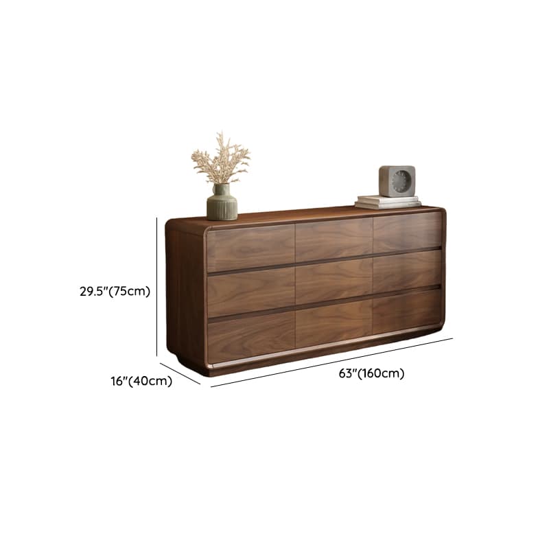 Cocoa Casual Rubberwood Double Dresser/Lingerie Chest with 6/9/5 Drawers Horizontal/Vertical thumbnail 22