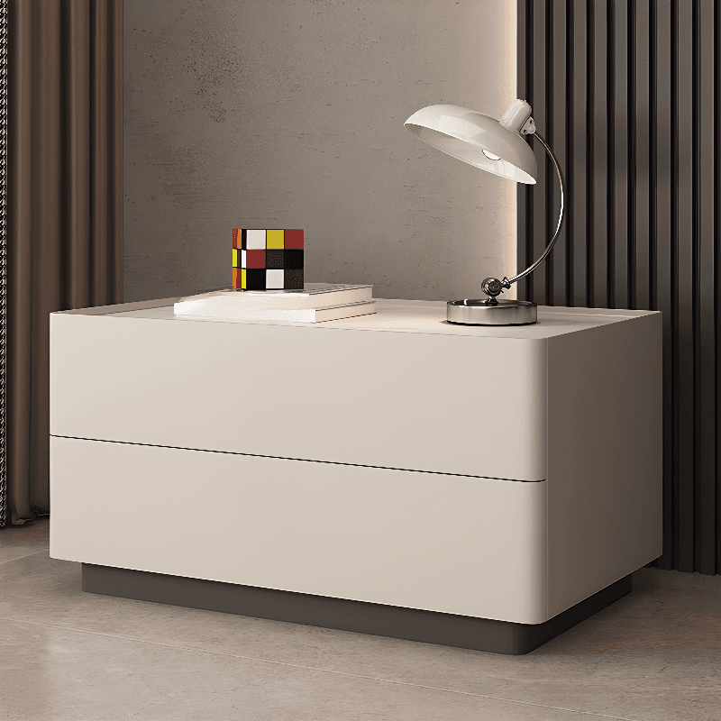 Casual Sintered Stone Countertop Drawer Storage Nightstand with 2 Drawers thumbnail 5