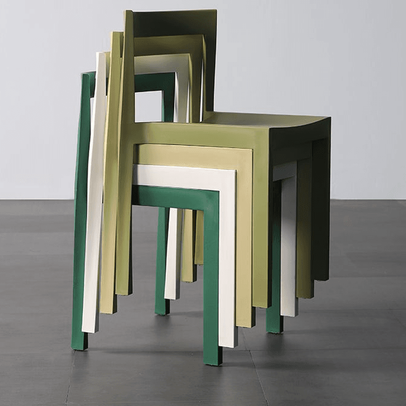 Simplistic Side Chair with Cerulean/Olive Green/Crimson Polymer Legs and Stackable Uncovered Back thumbnail 12
