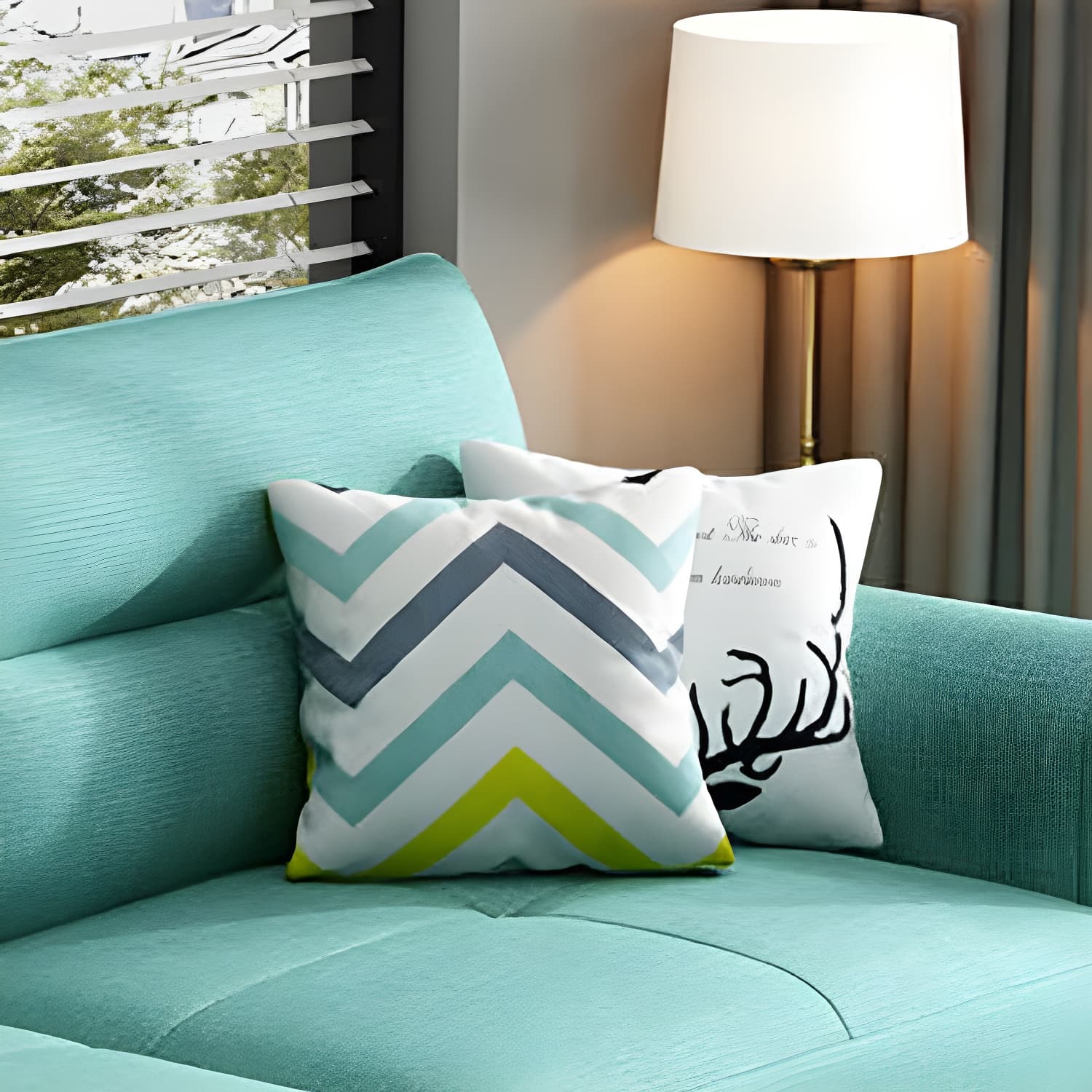 Grey Green Sectional Sofa with Under Seat Storage for Home and Room thumbnail 8