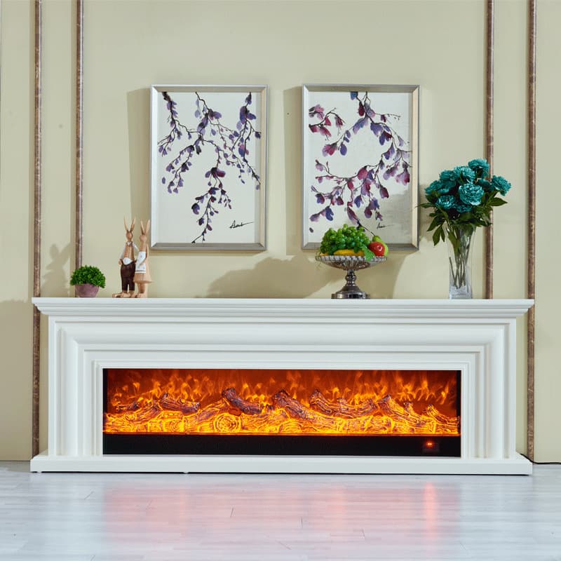 Sitting Room Use Rectangular TV Stand with Light, TV Stand Fireplace thumbnail 3