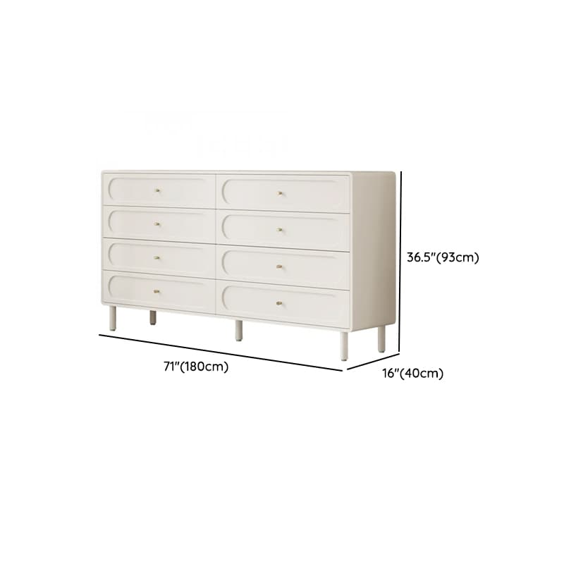 Chalk Casual Natural Wood Bachelor Chest/Console Dresser with 4/8 Drawers in Vertical/Horizontal Orientation thumbnail 23