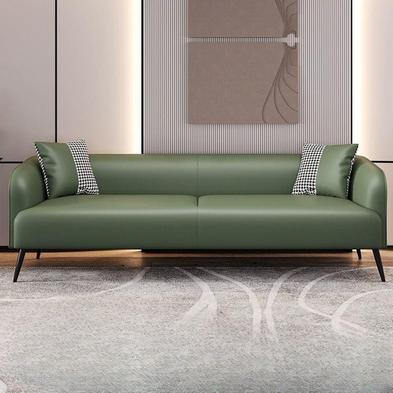 Modern Pine Wood Upholstered Three-Seater Sofa with Foam Seat in Solid Color thumbnail 7