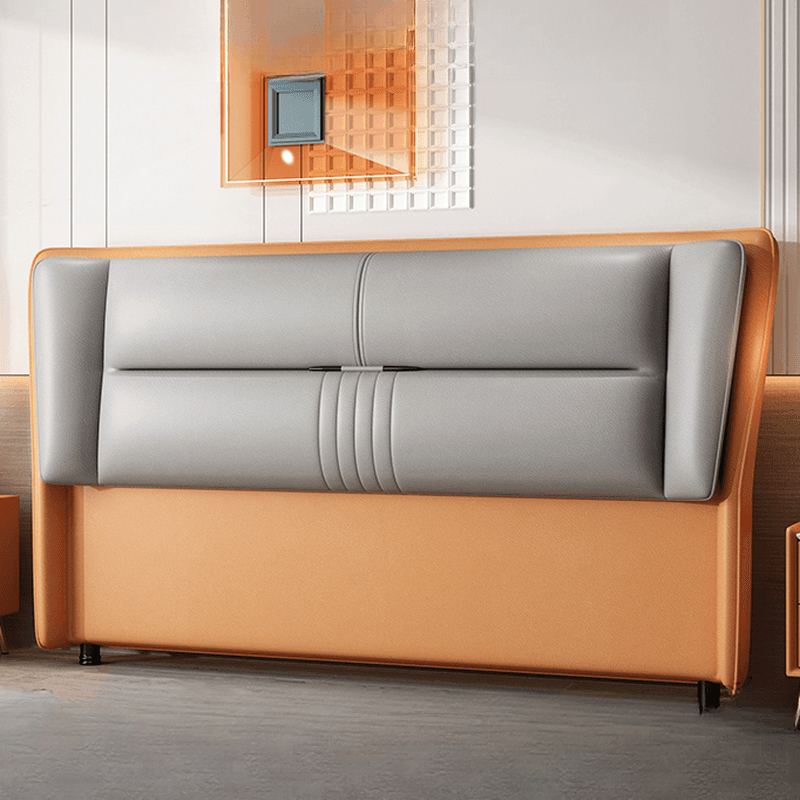 Trendy Panel Headboard in Natural Wood with No Distressing, Rectangle Shape for Twin XL/Full/Queen Bed, Featuring Sponge Upholstery and Standard Height thumbnail 6