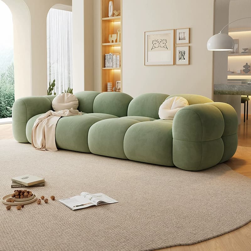 Anti Cat Scratch Velvet Modern Sofa with Stain Resistant Feature thumbnail 6