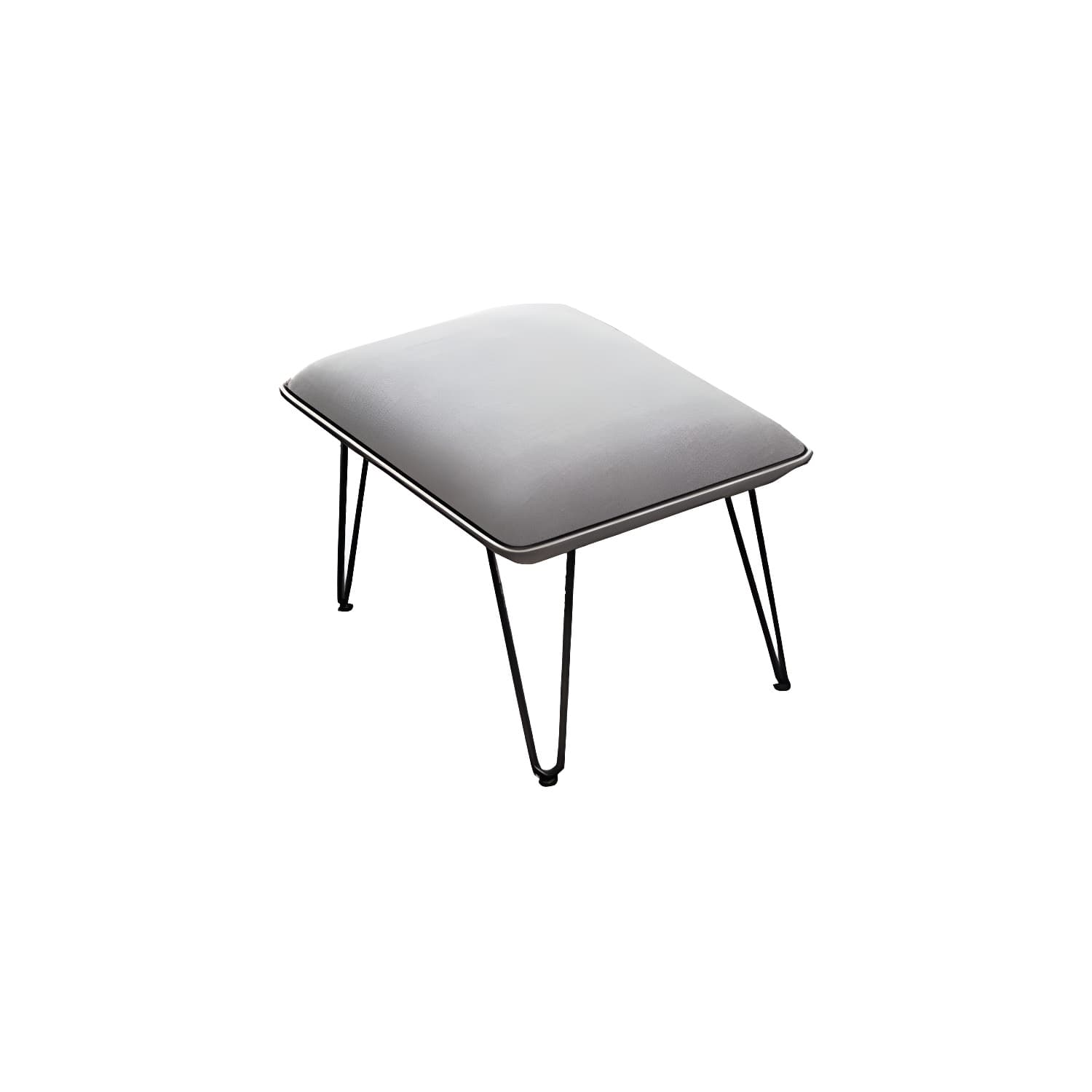 Modern Glider Chair Pure Color Metal Dark Legs Rocking Chair with Ottoman thumbnail 17