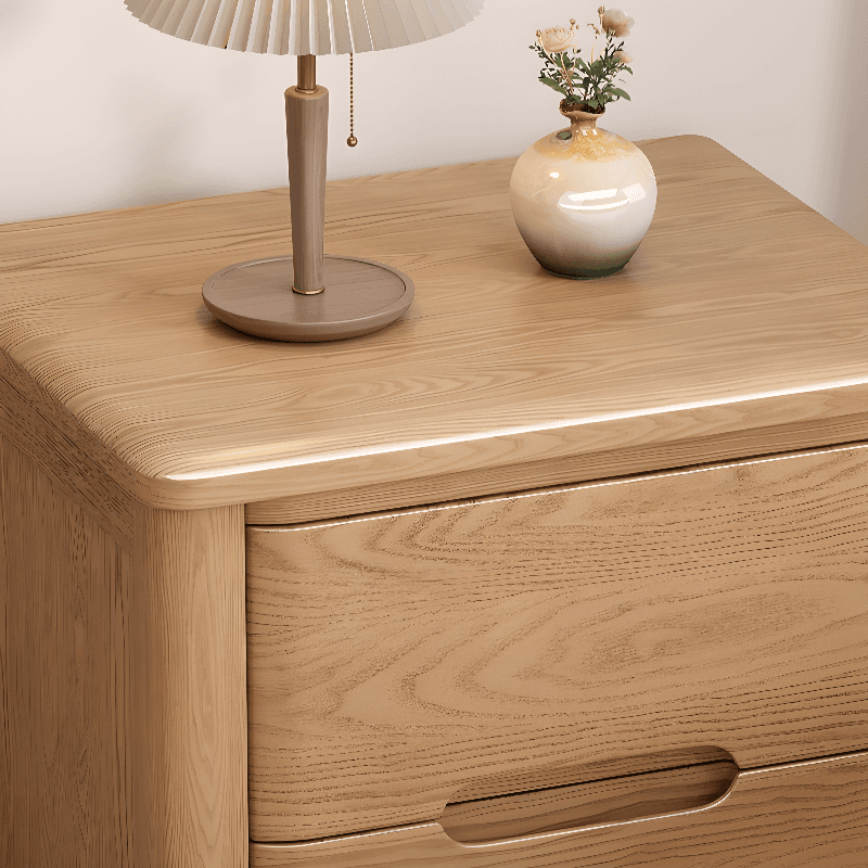 Contemporary Timber Nightstand With Drawer Storage with 2 Drawers/3 Drawers & Leg thumbnail 7