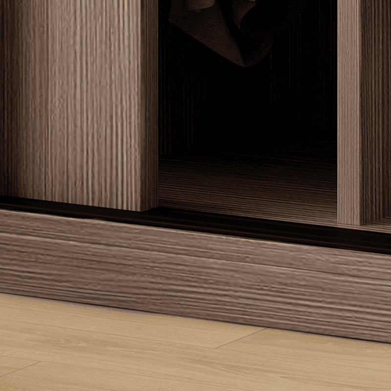 Sleek Natural Finish Modern Wooden Standalone Wardrobe Closet with Soft Close Features and Hanging Rod - image 7