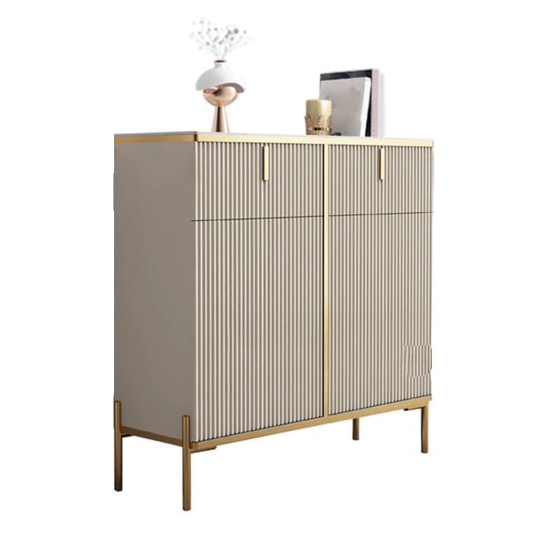 Glam Wood Sideboard Credenza with Cabinets and Drawers Assembly 40cm Width x 90cm Height - image 3